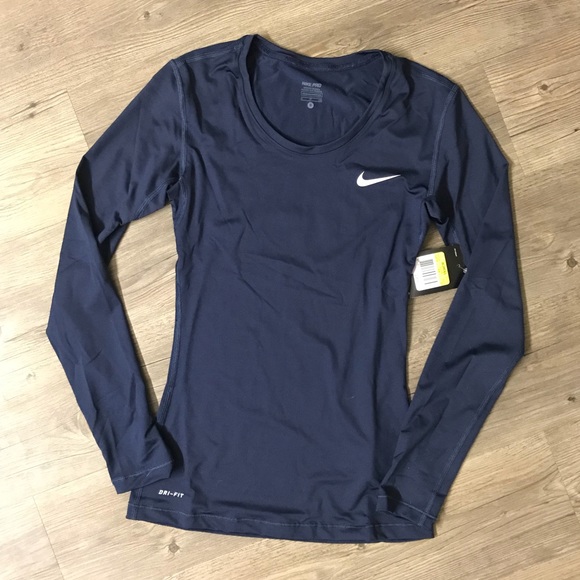 nike navy compression shirt